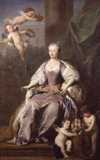 Jacopo Amigoni Portrait of Caroline Wilhelmina of Brandenburg-Ansbach oil painting image